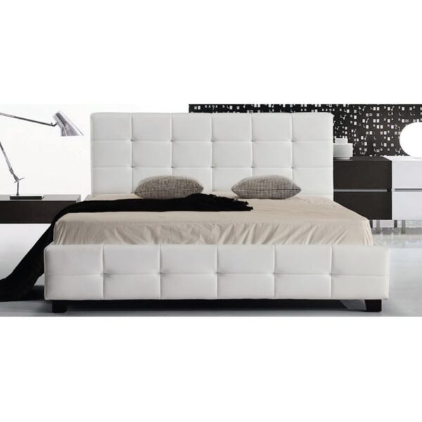 Κρεβάτι Διπλό Wdw Fidel για Στρώμα 160x200cm, PU Άσπρο