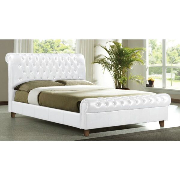 Κρεβάτι Διπλό Wdw Harmony για Στρώμα 160x200cm, PU Άσπρο