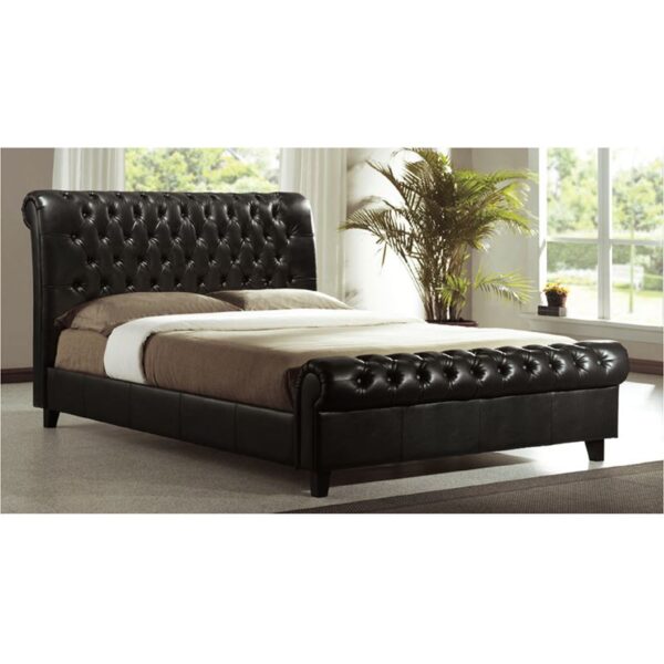 Κρεβάτι Διπλό Wdw Harmony για Στρώμα 160x200cm, PU Σκούρο Καφέ