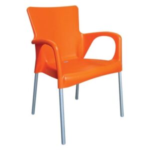 Πολυθρόνα Wdw-Lara Στοιβαζόμενη PP-UV Πορτοκαλί