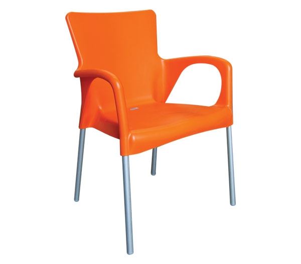 Πολυθρόνα Wdw-Lara Στοιβαζόμενη PP-UV Πορτοκαλί